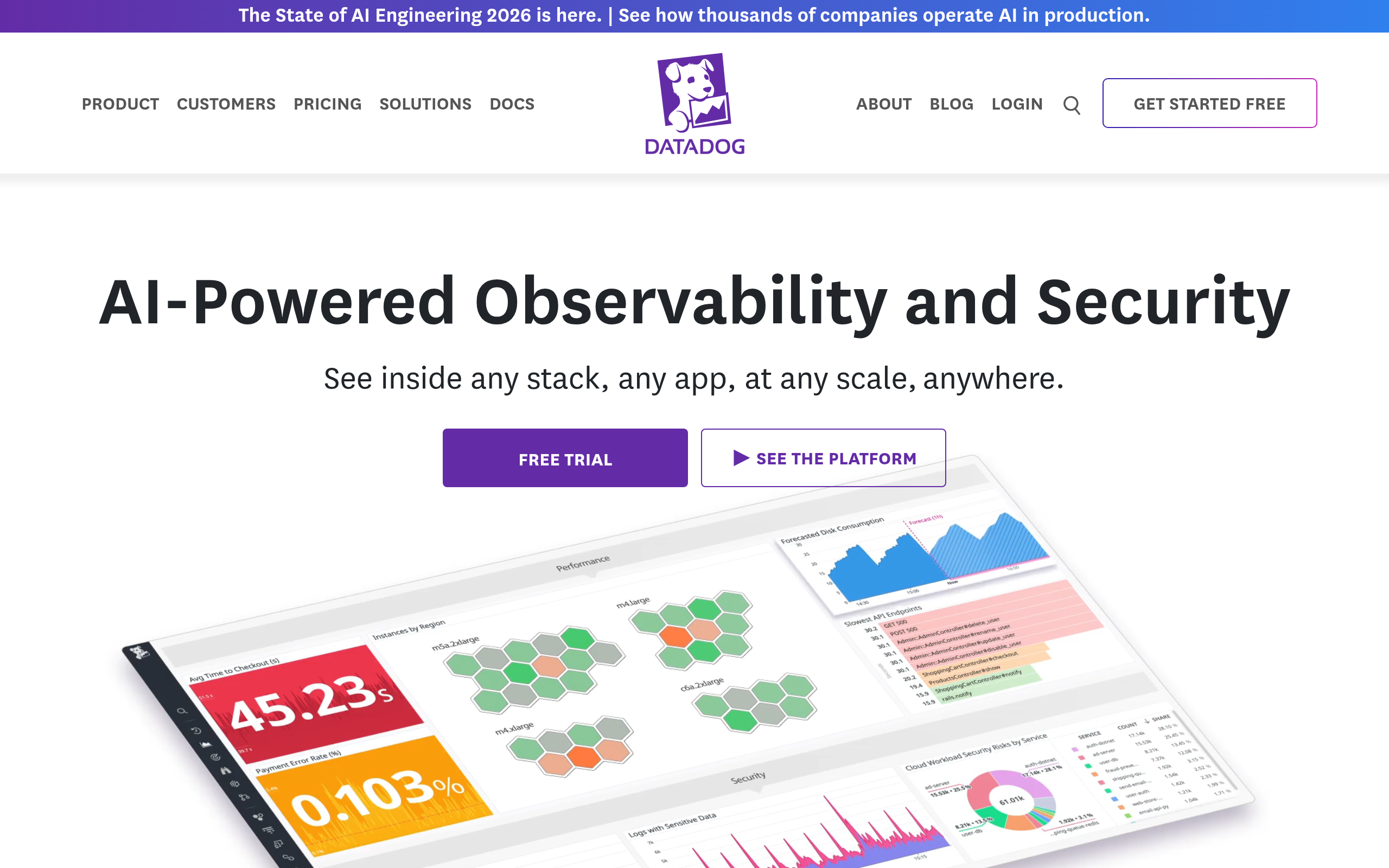 Datadog website preview