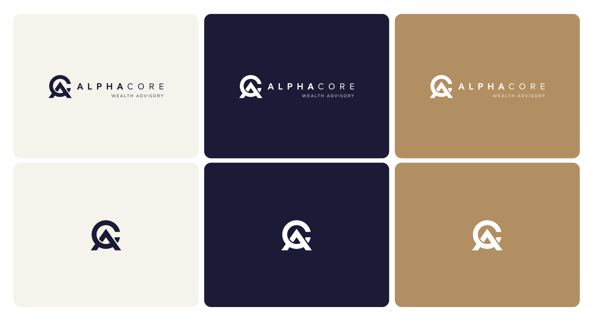 AlphaCore logo variants