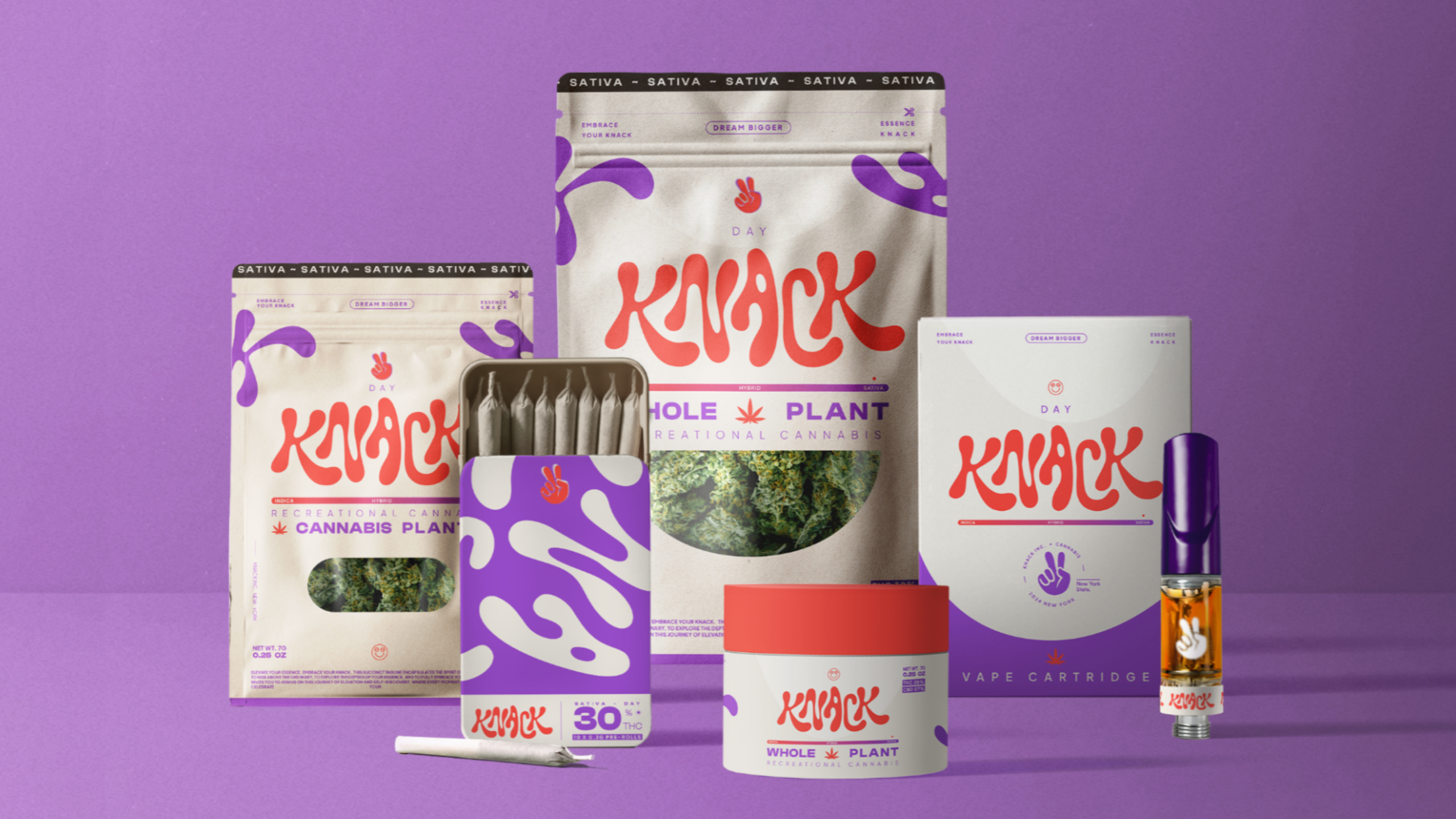 Knack Cannabis brand identity