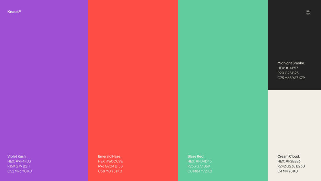 Knack Cannabis brand identity