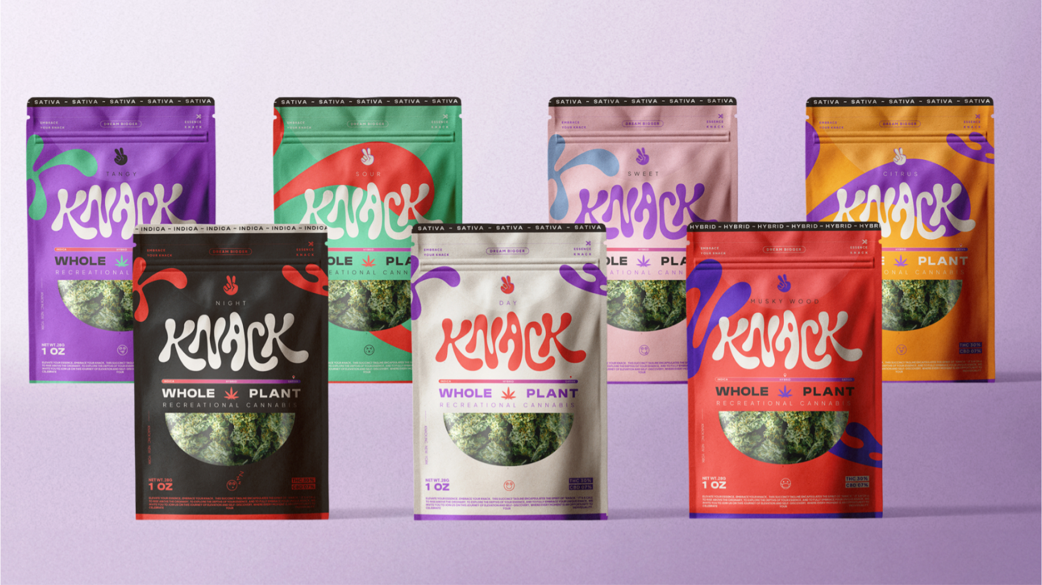 Knack Cannabis brand identity
