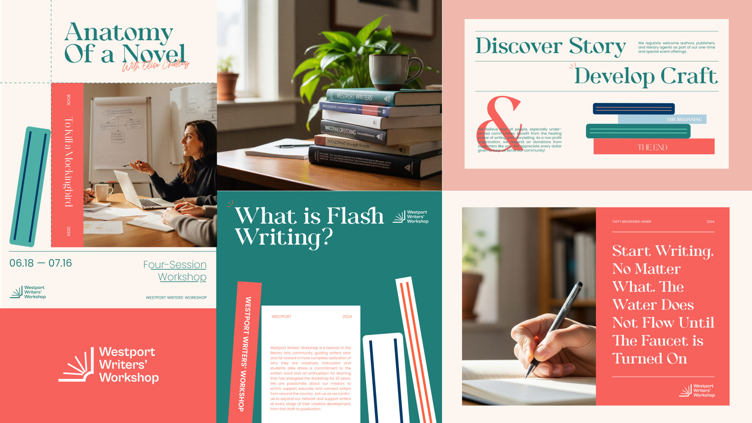 Westport Writers' Workshop brand identity